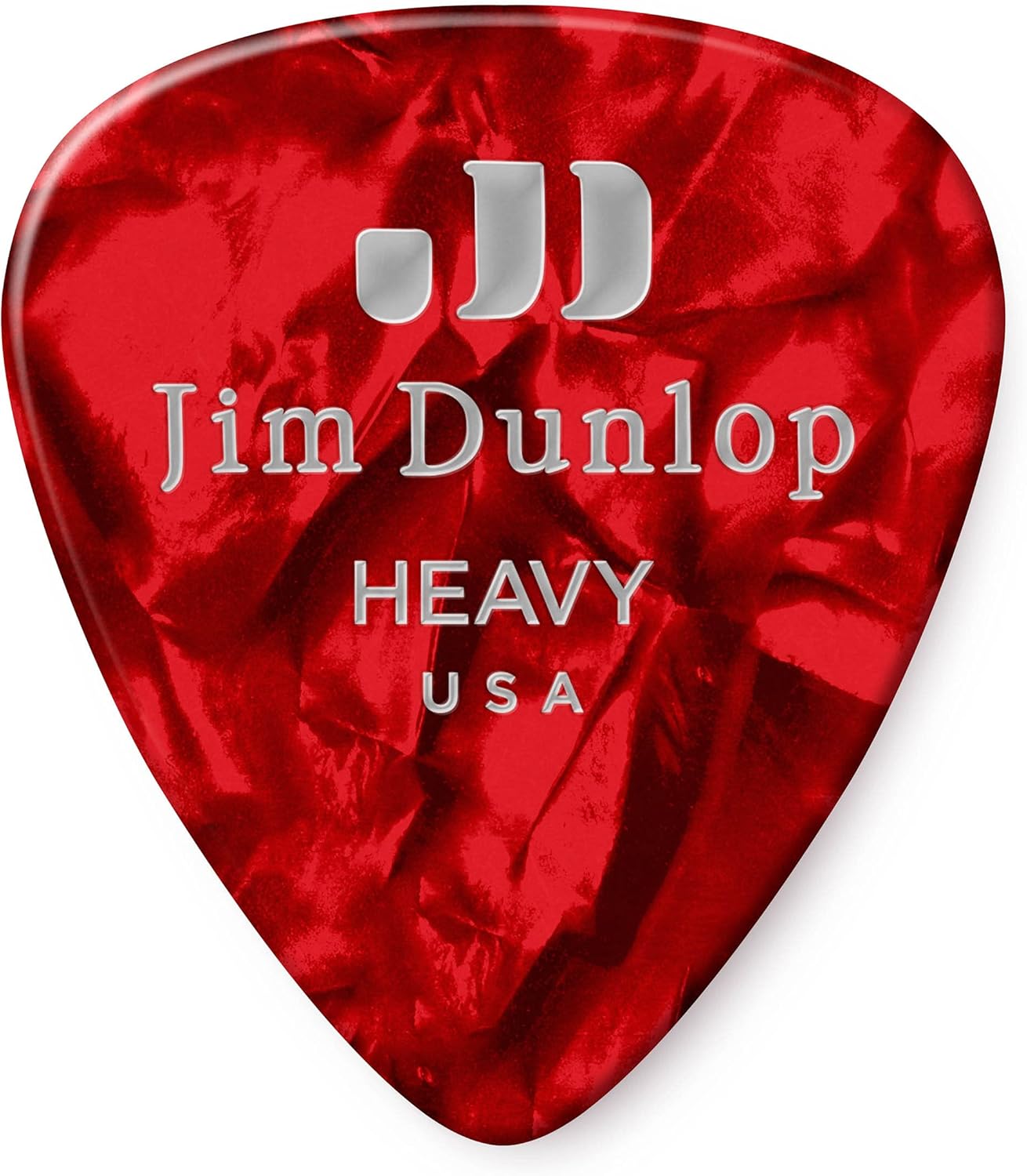 JIM DUNLOP Red Pearloid Guitar Picks - Heavy Duty 12 Pack