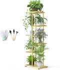 6 Tier 7 Potted Gold Plant Stand Indoor Outdoor - Tall Corner Rack