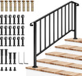VIVOSUN Outdoor Handrail for 1 to 5 Steps, Durable Iron Railing