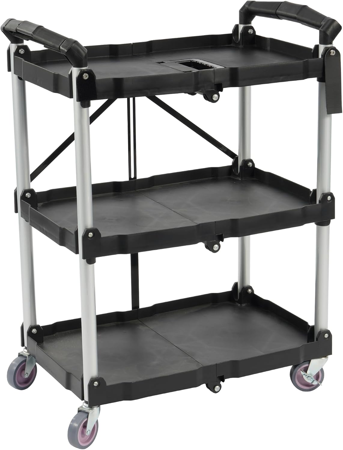 Portable Folding Collapsible Service Cart for Home and Office
