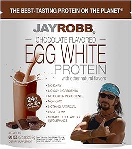 Jay Robb Chocolate Egg White Protein Powder for Low Carb Diets