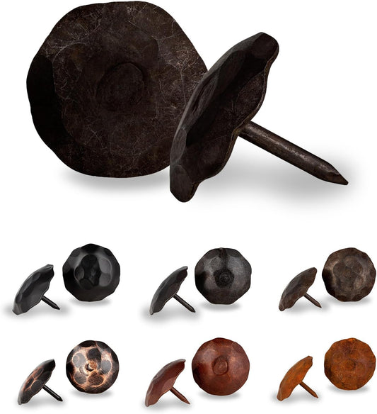 25 Pack 1in Small Round Head Iron Clavos Decorative Nails