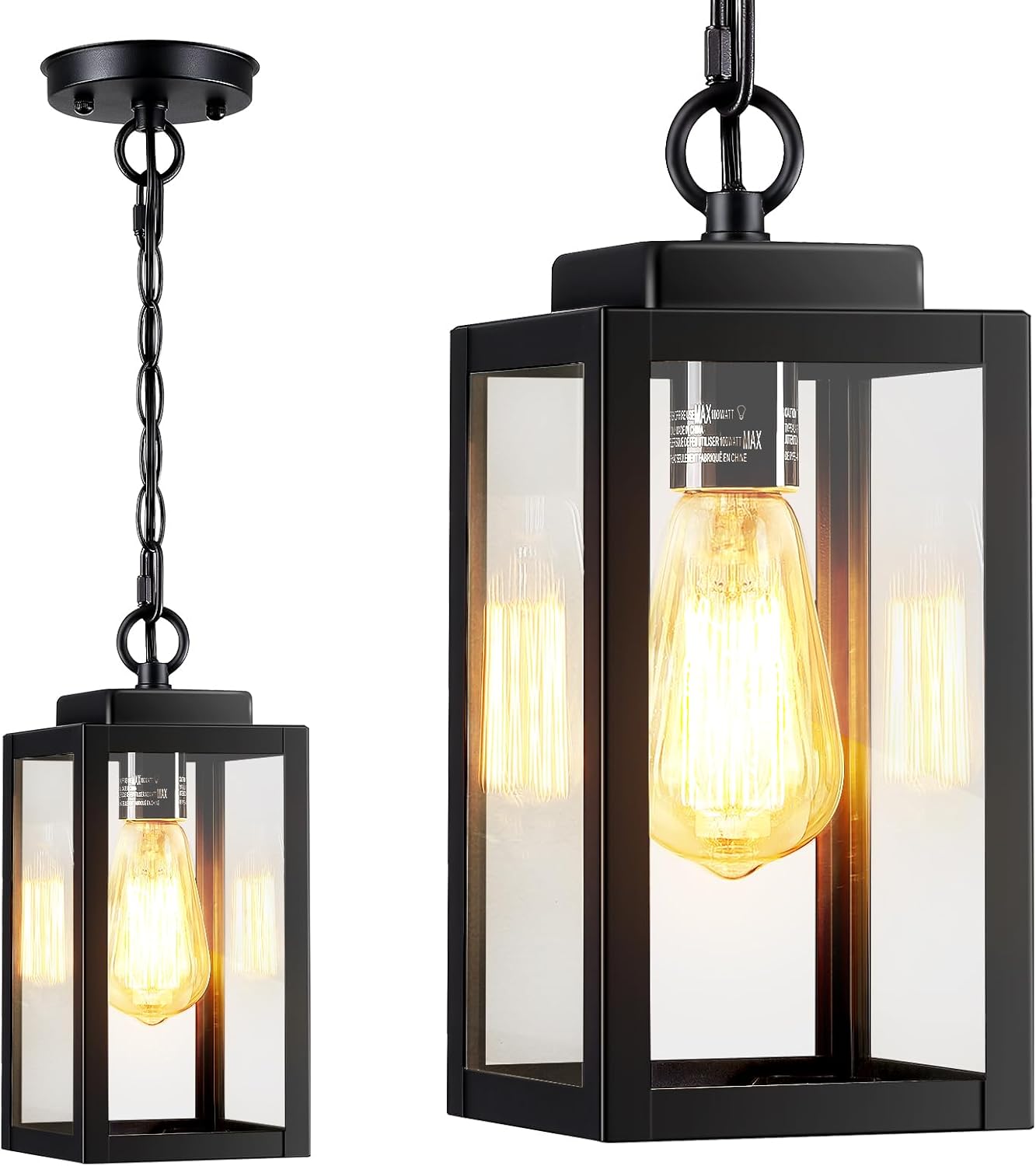 Modern 11ft' Outdoor Pendant Light for Porch and Yard Decor