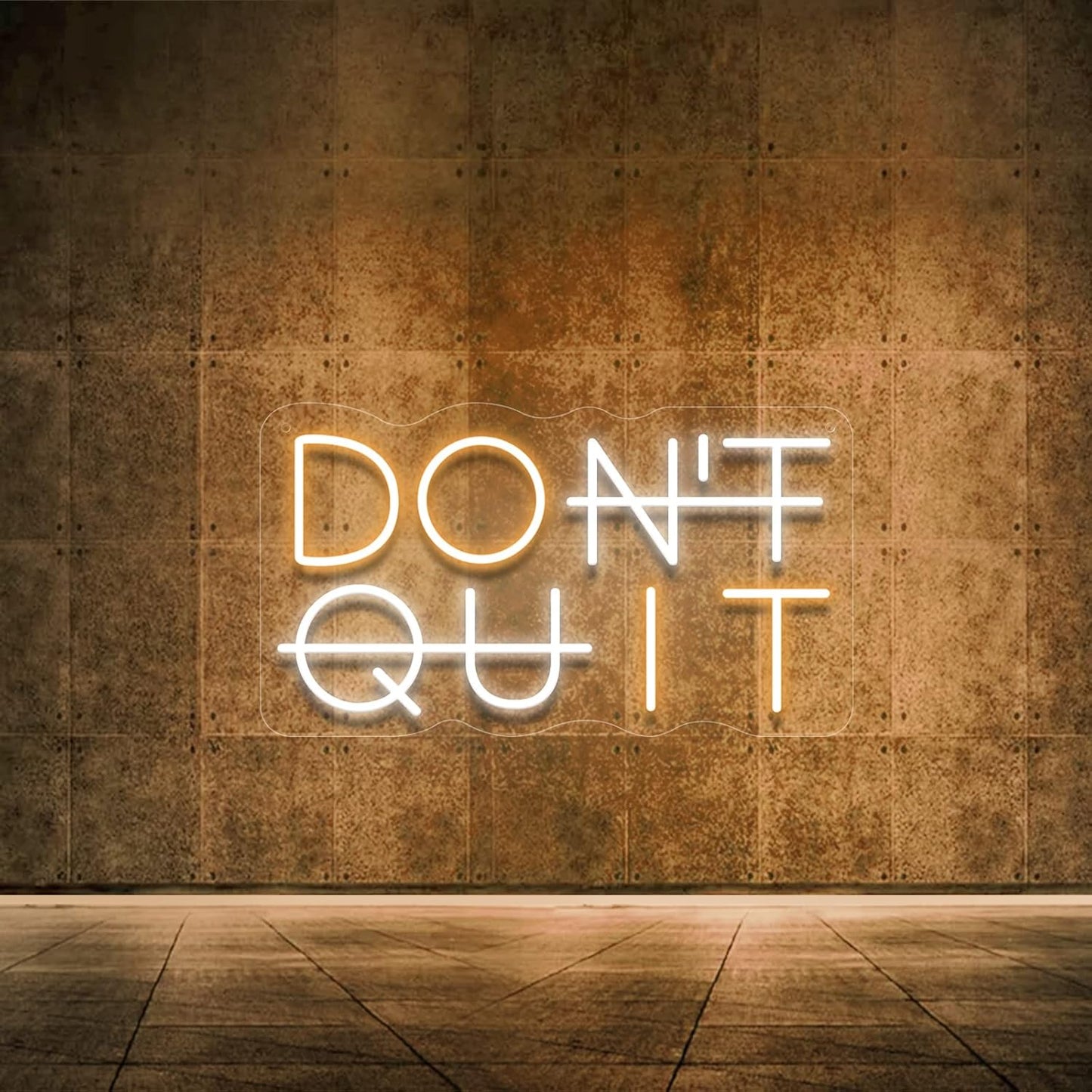 Don't Quit LED Neon Sign for Wall Decor and Party Lighting
