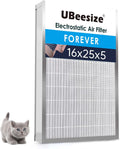 UBeesize 16x25x5 Reusable Electrostatic Air Filter - Permanent HVAC