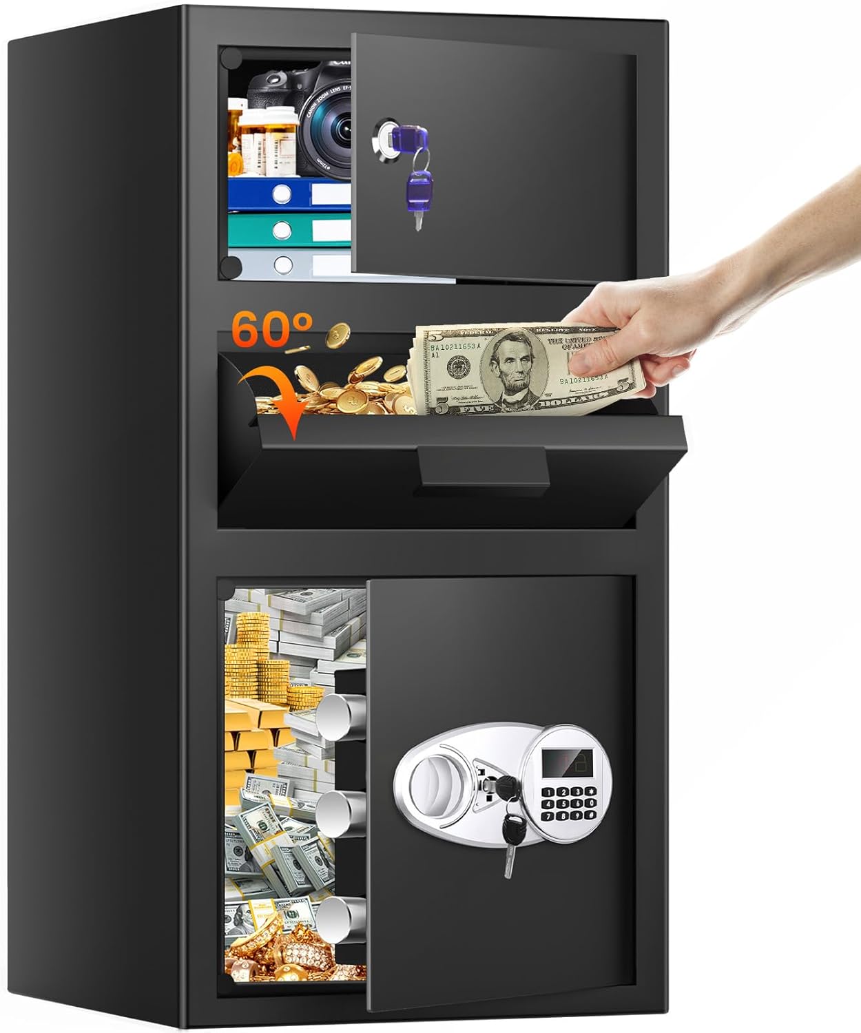 5.0 Cuft Large Depository Drop Safe for Business Security