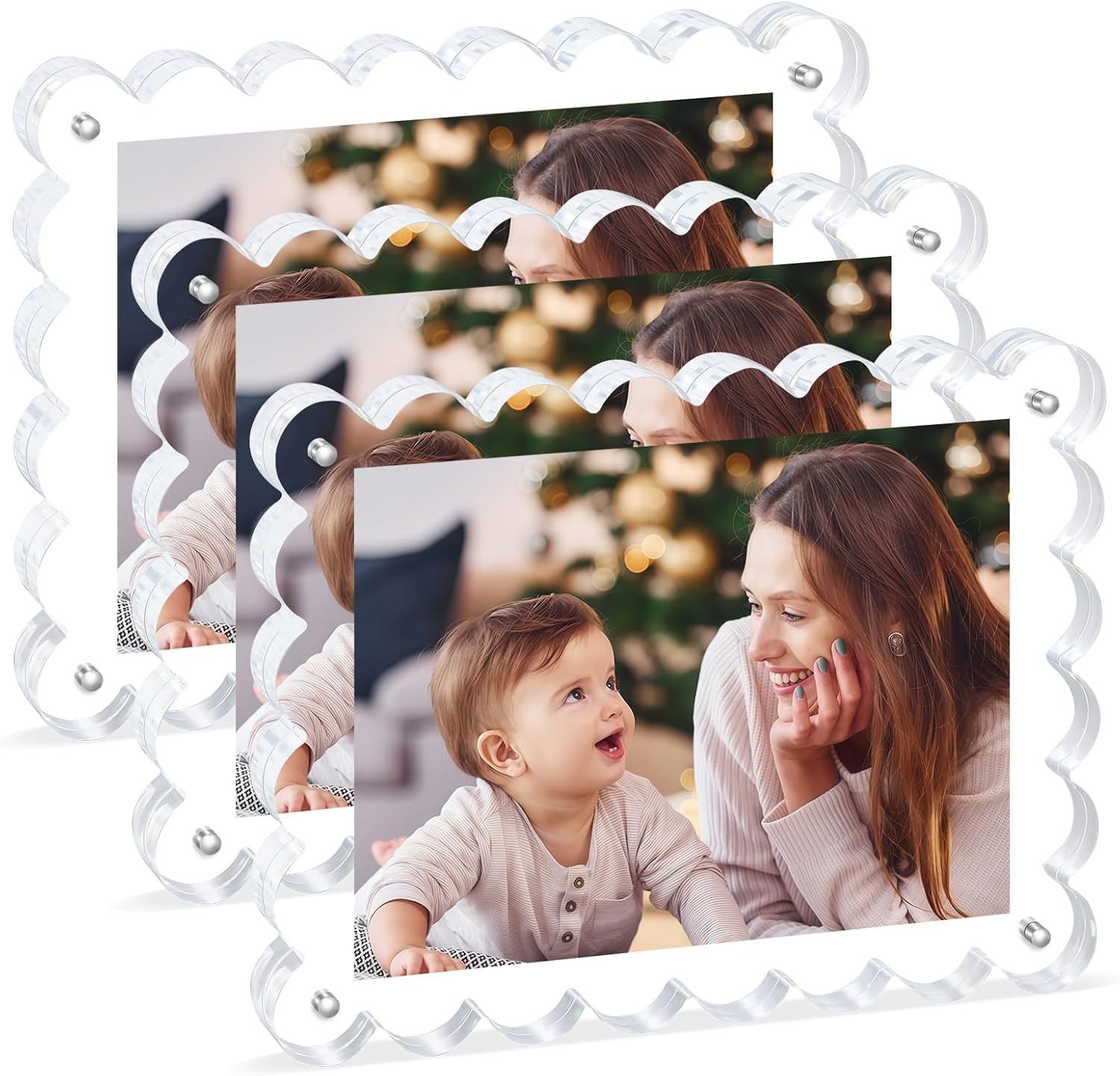 Magnetic Photo Frame 68Inch - 3Pack Stylish Acrylic Frames
