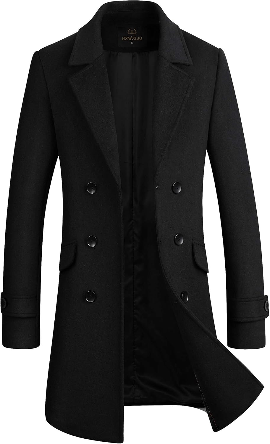 Men's Premium Wool Blend Double Breasted Long Pea Coat Review