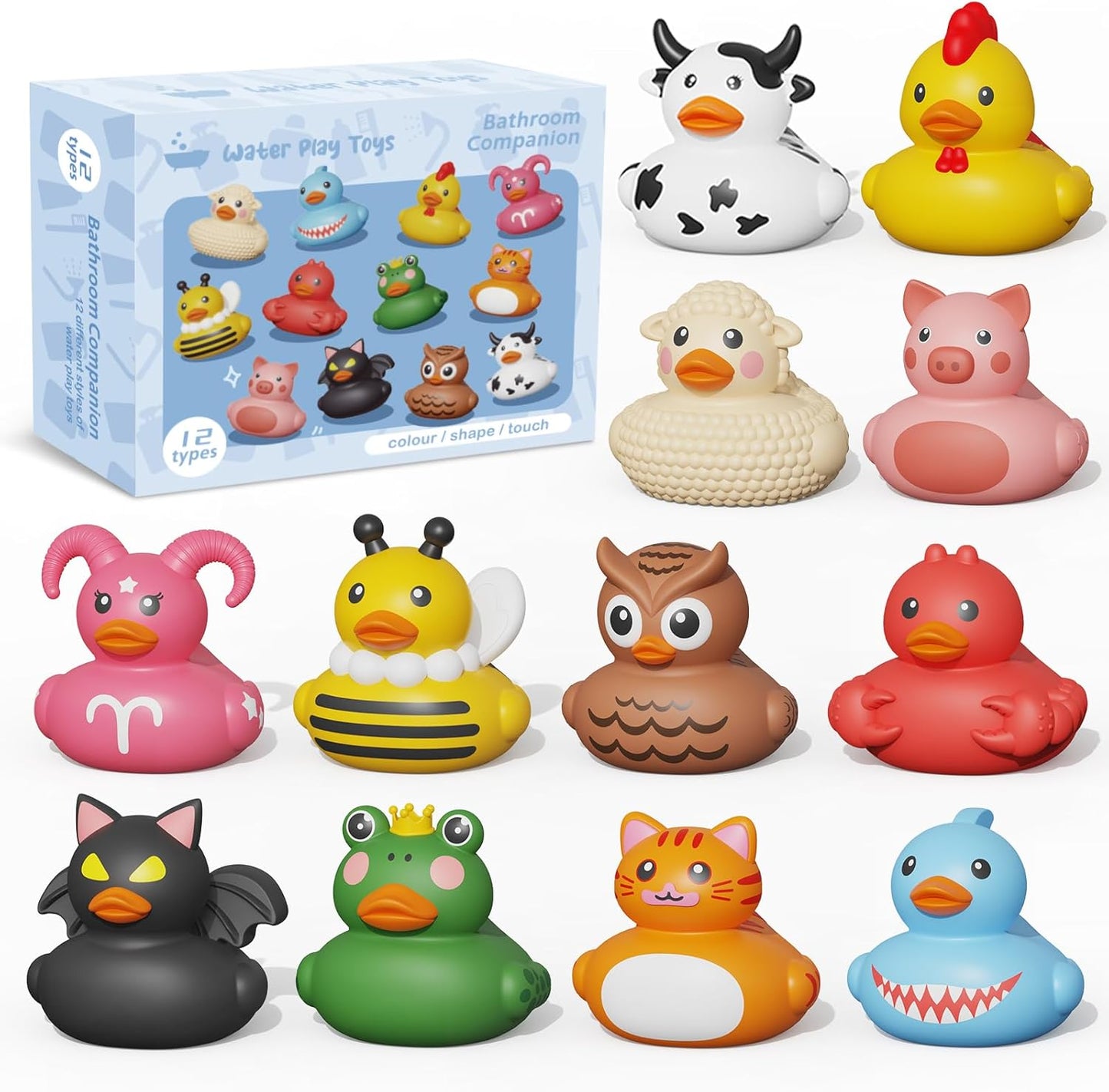 Non-Hole Rubber Ducks Set by Grarain