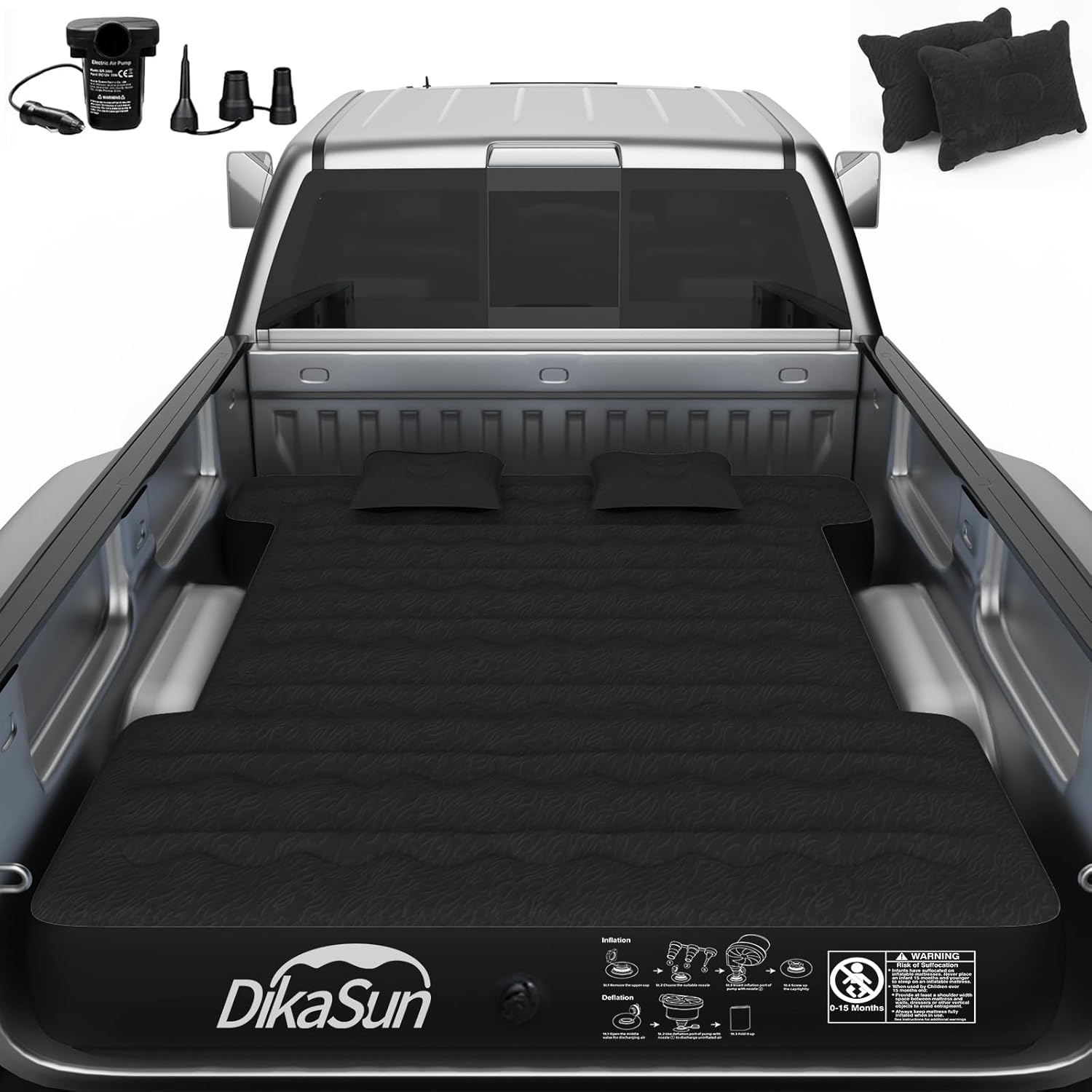 Inflatable Truck Bed Mattress for Short Beds - Pump Included