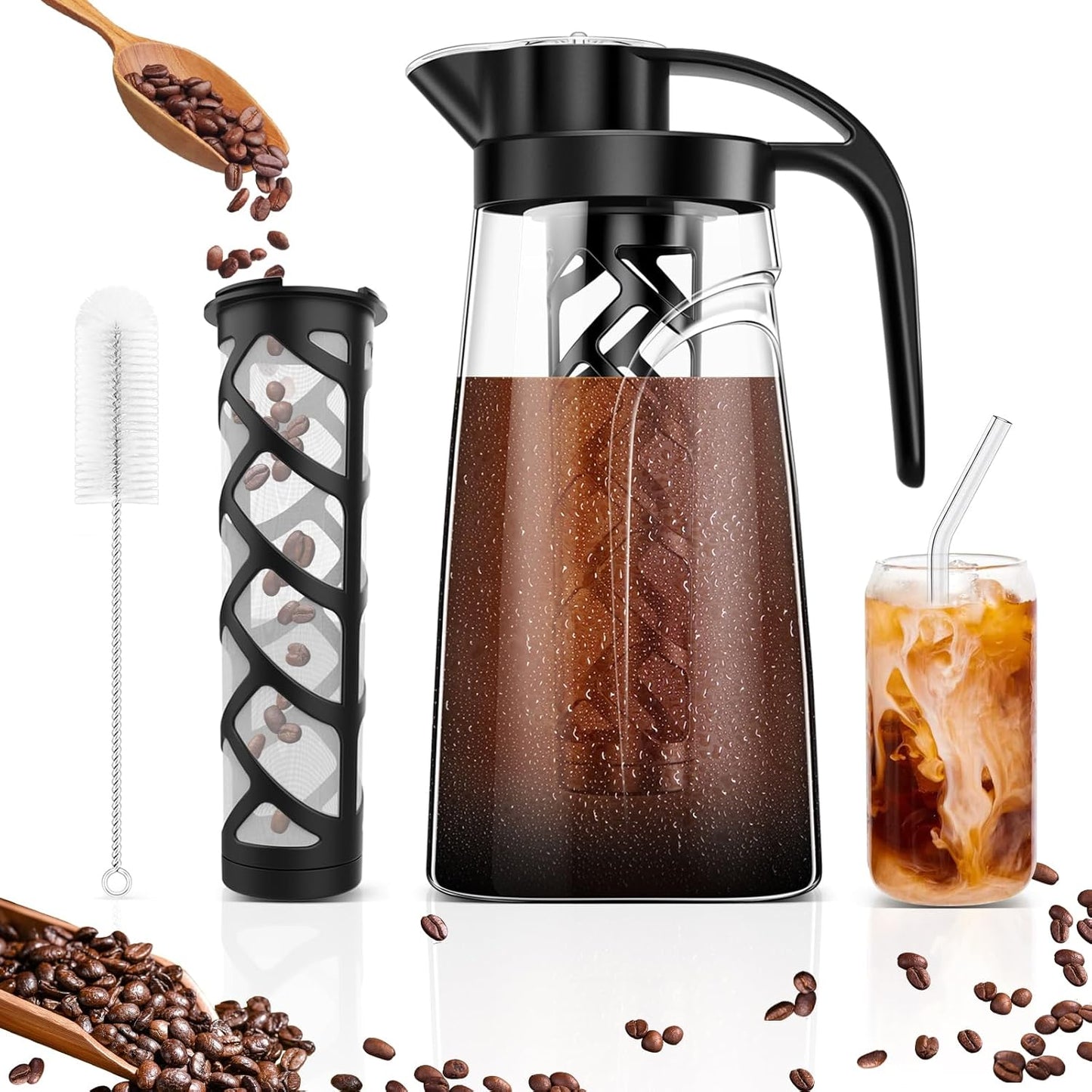 YURICK Cold Brew Maker: 100% Leak-Proof & Easy to Clean!