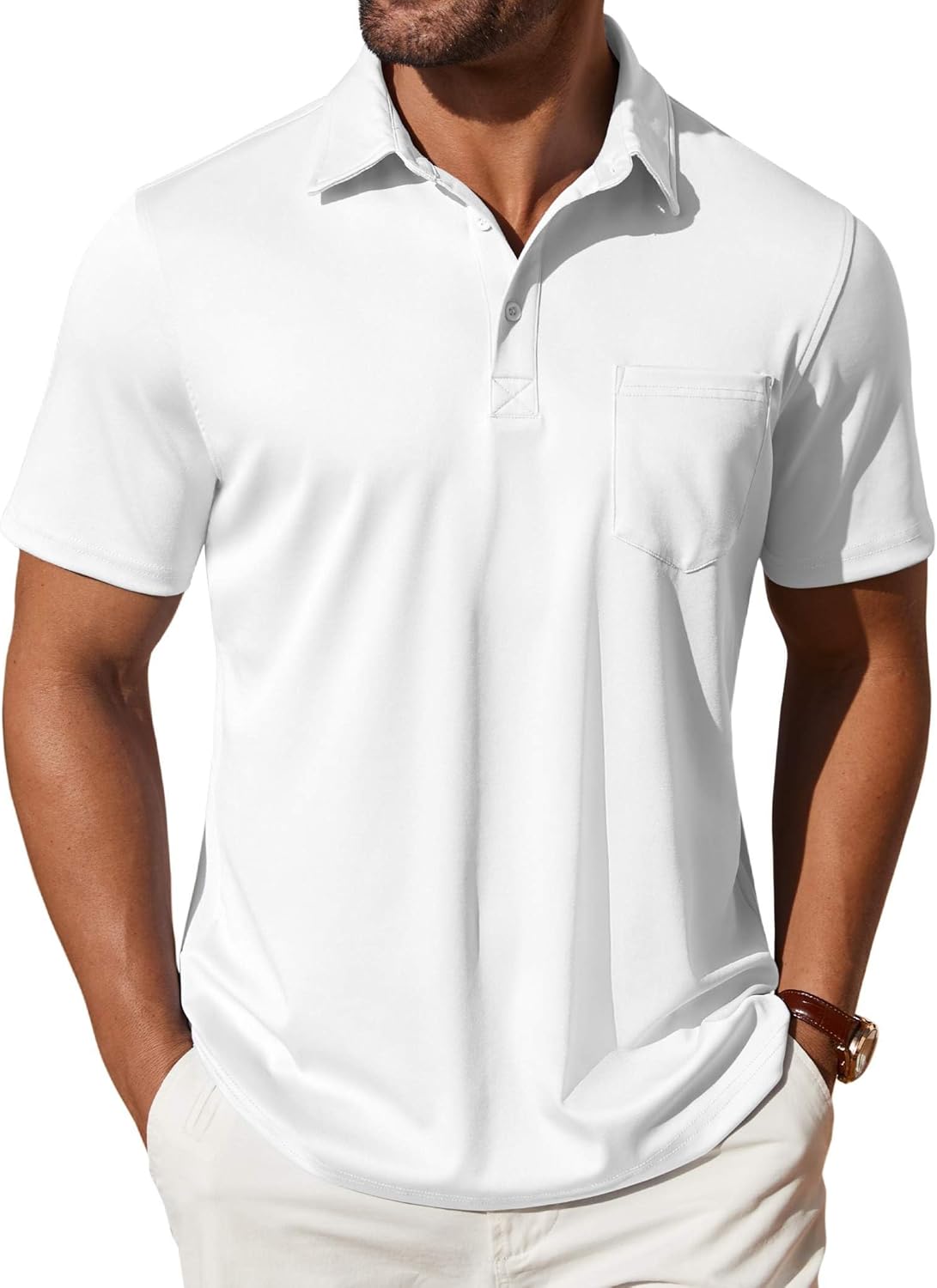 COOFANDY Men's Pocket Polo Shirt - Casual Comfort