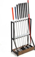 Golf Putter Stand for 9 Clubs & 9 Balls - Rustic Modern Organizer