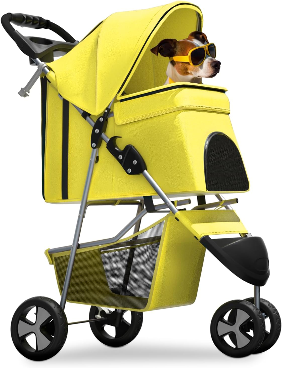 Magshion 3-Wheel Pet Stroller for Small & Medium Pets Travel