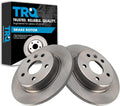 TRQ Rear Brake Rotors Set Solid Compatible with 2016-23 Chevrolet