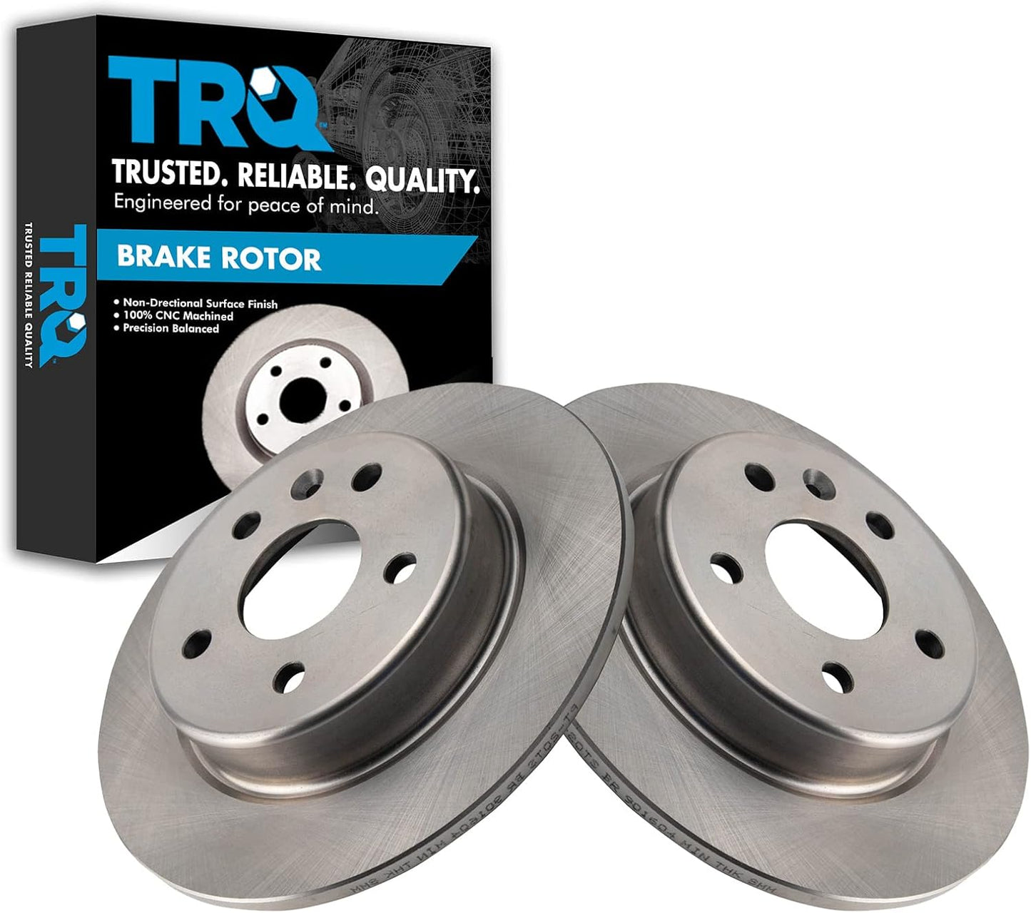 TRQ Rear Brake Rotors Set for Chevrolet Bolt EV and Cruze