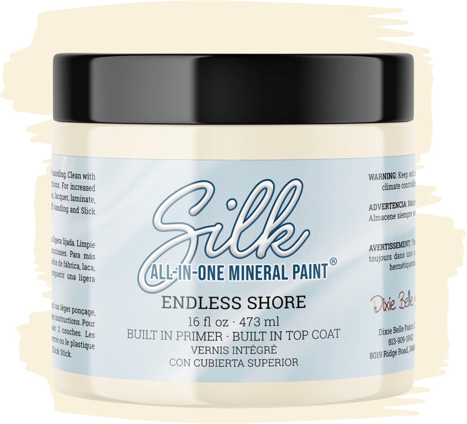 Dixie Belle Silk All-in-One Mineral Paint in Endless Shore 16 Fl Oz