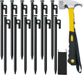 Ultimate Camp Stake Set: 12in Stakes, Hammer, Pouch