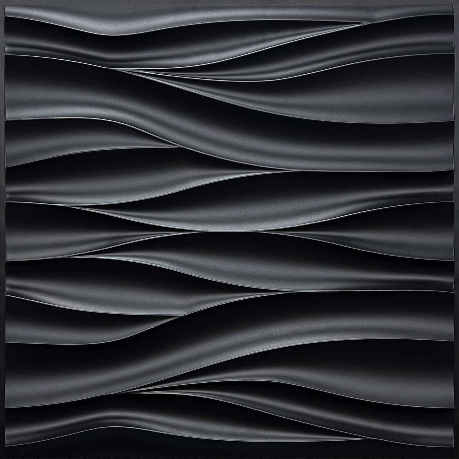 STICKGOO Black 3D Wall Panels for Modern Interior Decor