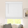 Faux Wood Blinds 2 in Slat, Cordless 24 in x 73 in - Room Darkening