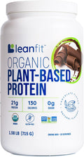 LeanFit Organic Plant-Based Protein Powder Natural Chocolate - Clean