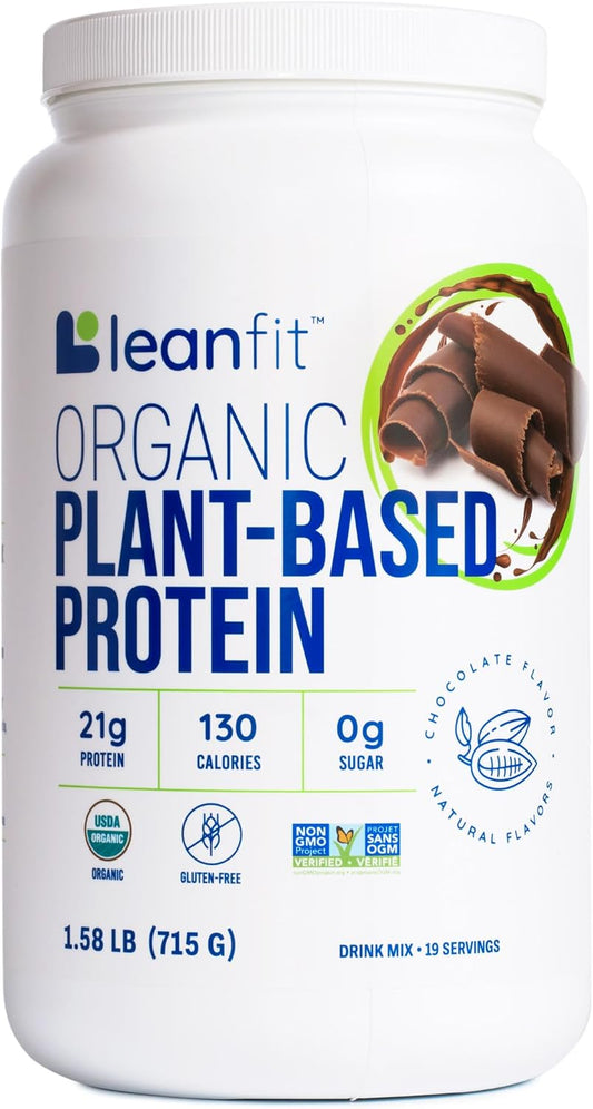 LeanFit Organic Chocolate Protein: Vegan, USDA Certified, 21g Protein