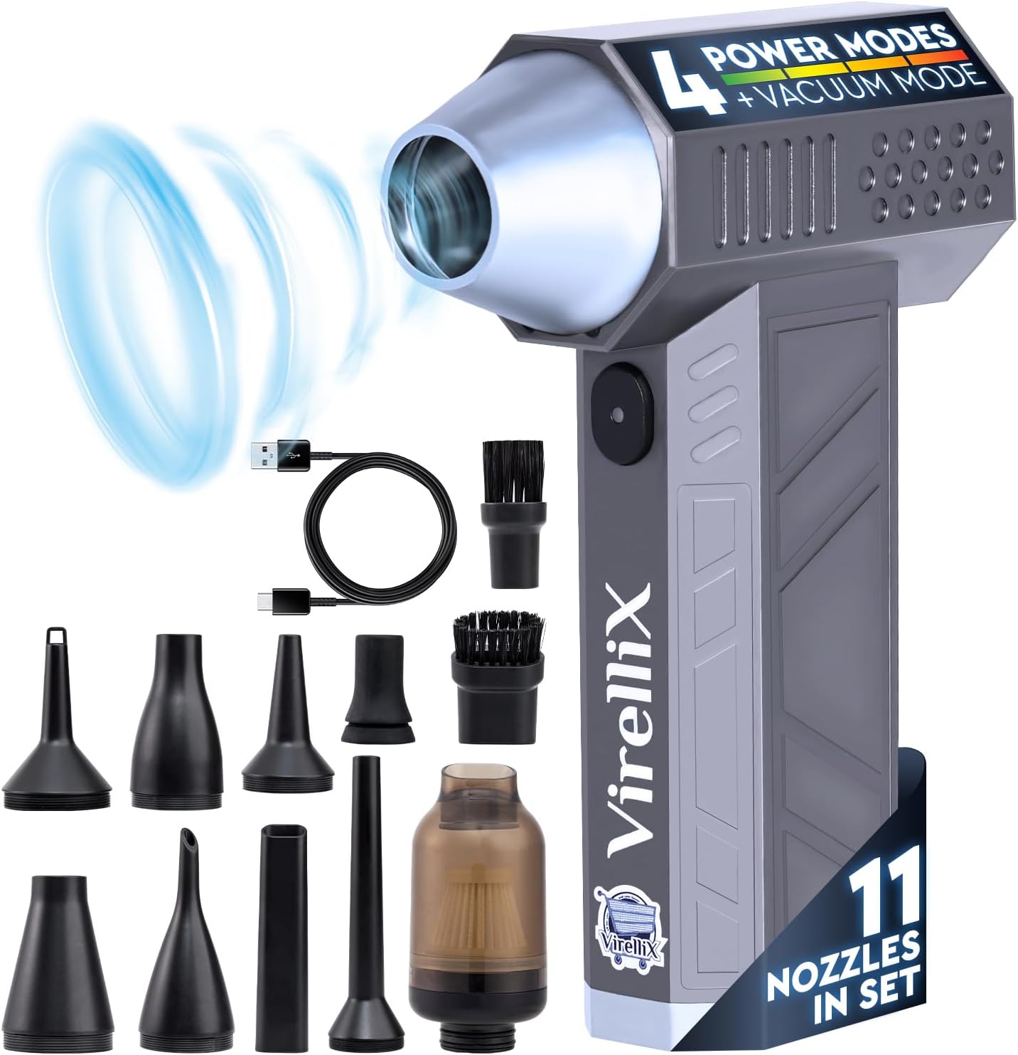 Virellix Electric Air Duster - Cordless & Powerful!