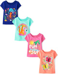 Baby Girls Unicorns, Butterflies & Trends Tee 4-Pack - Soft, Colorful