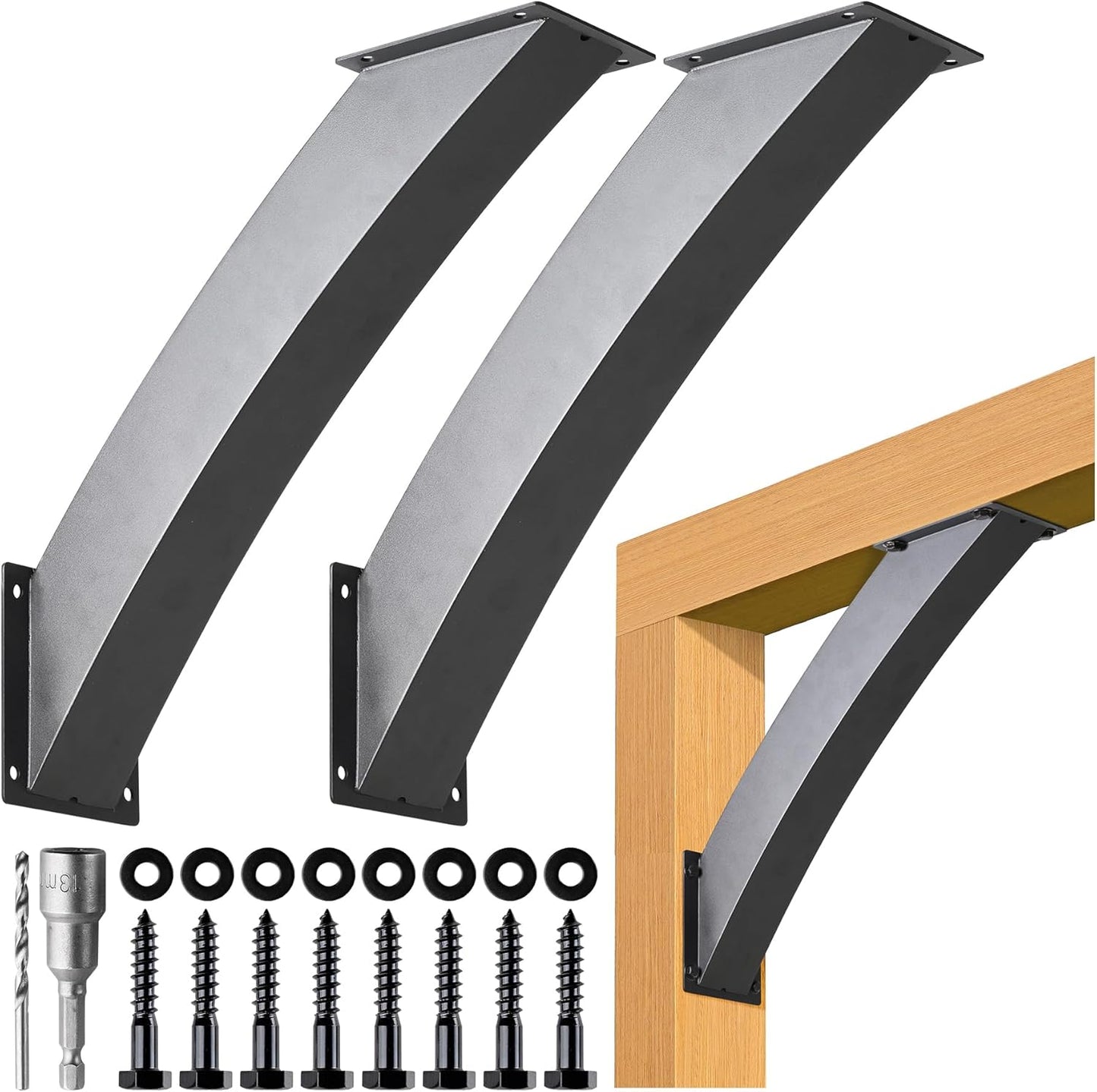 Heavy Duty 4ft'x4ft' Arc 45 Angle Support Brackets for Wood Frames