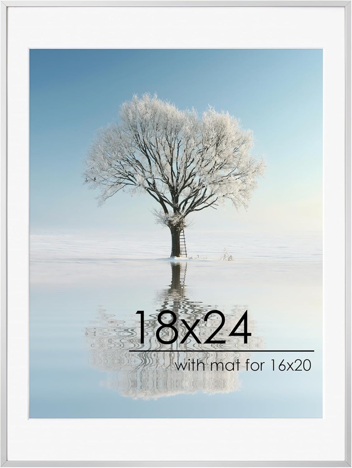 18x24 Metal Picture Frame for Wall with Mat for 16x20 Photos