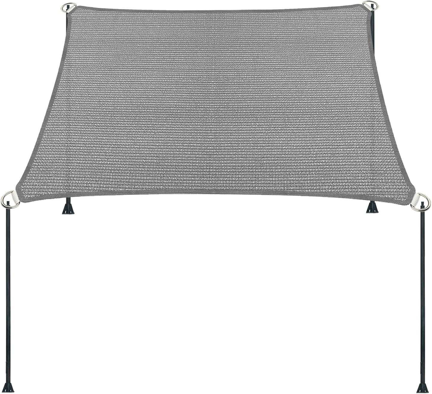 17ft x 21ft Gray Straight Edge Sun Shade Sail for Outdoor Use