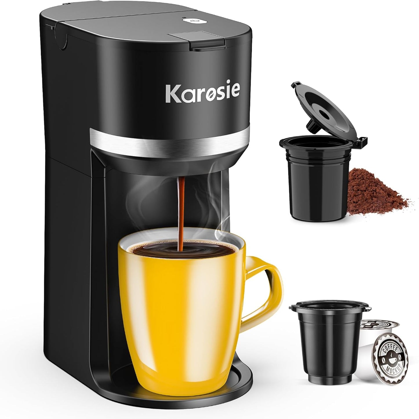 Single Serve Coffee Maker for K-Cup and Ground Coffee Lovers