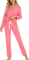 Leikar Women's Button Up Pajama Set - Soft Viscose Lounge PJs