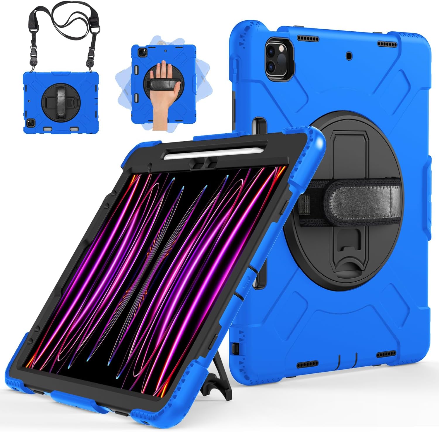 Miesherk iPad Pro 12.9 Case - Heavy Duty Protection & Stand