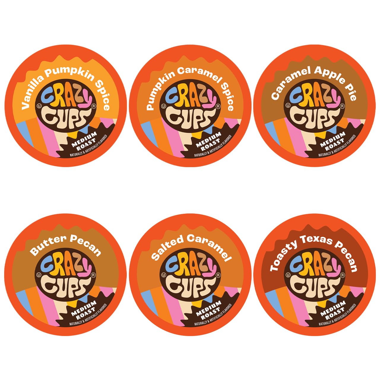 Crazy Cups Fall Coffee Pods Variety Pack for Seasonal Favorites