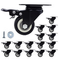 2 Inch Caster Wheels Set of 16 Heavy Duty Casters with Brake - Quiet