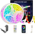 IC+RGB 100 ft LED Strip Lights - Music Sync Color Changing
