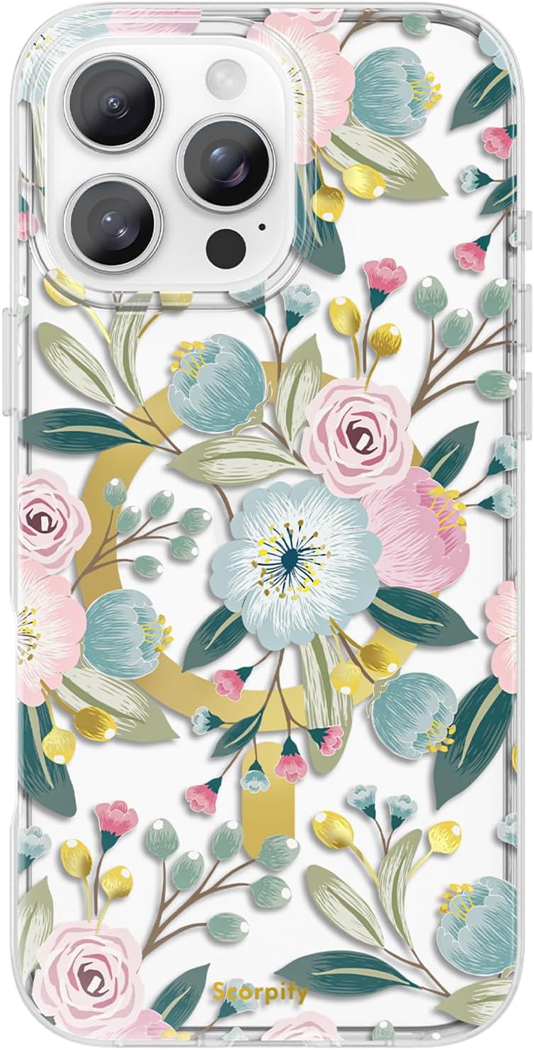 SCORPIFY iPhone 16 Pro Case with Hibiscus Floral Design
