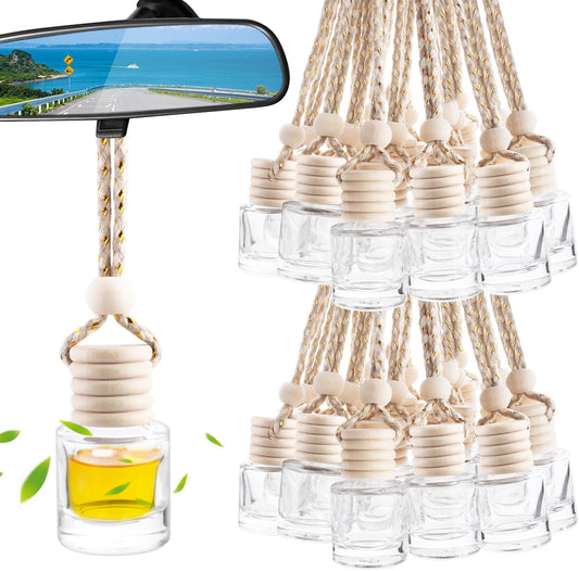 100 Pack Empty Round Glass Diffuser Bottles - Aromatherapy Bliss