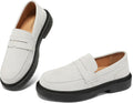 Women's Suede Penny Loafers Casual Lightweight Slip On - Comfortable