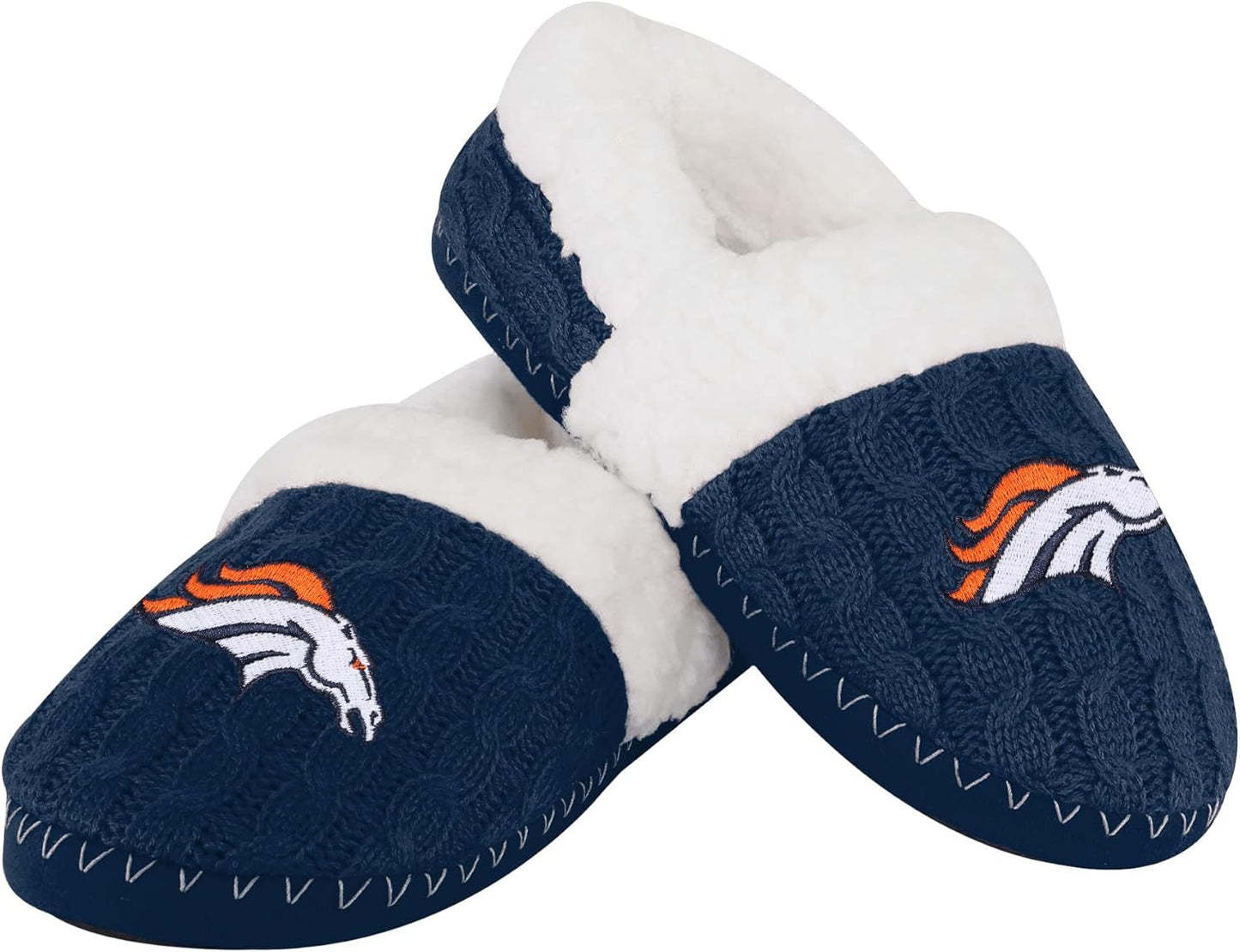 FOCO Women's NFL Team Color Moccasin Slippers for Comfort