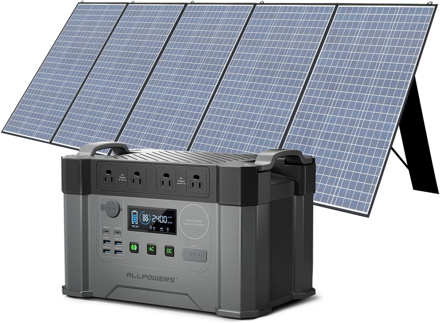 ALLPOWERS 2000W Solar Generator Combo