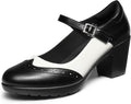 DREAM PAIRS Women's Mary Jane Oxfords with 2.8in Chunky Heel