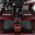Custom Fit Car Floor Mats Black & Coffee - Full Coverage Leather