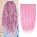 24 Inch Clip in Dreadlock Hair Extensions 10 Clips 40 Strands - Pink