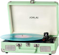 3-Speed Record Player Green Portable Suitcase Turntable - Battery