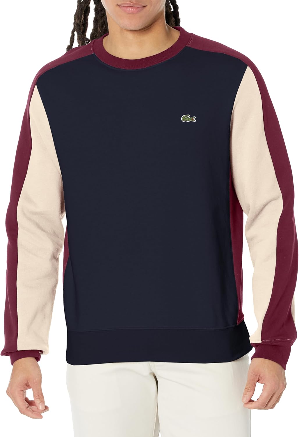 Lacoste Colorblocked Crew Sweatshirt - Timeless Comfort