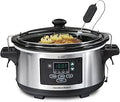 Portable 6 Quart Set & Forget Slow Cooker - Probe & Lid Lock