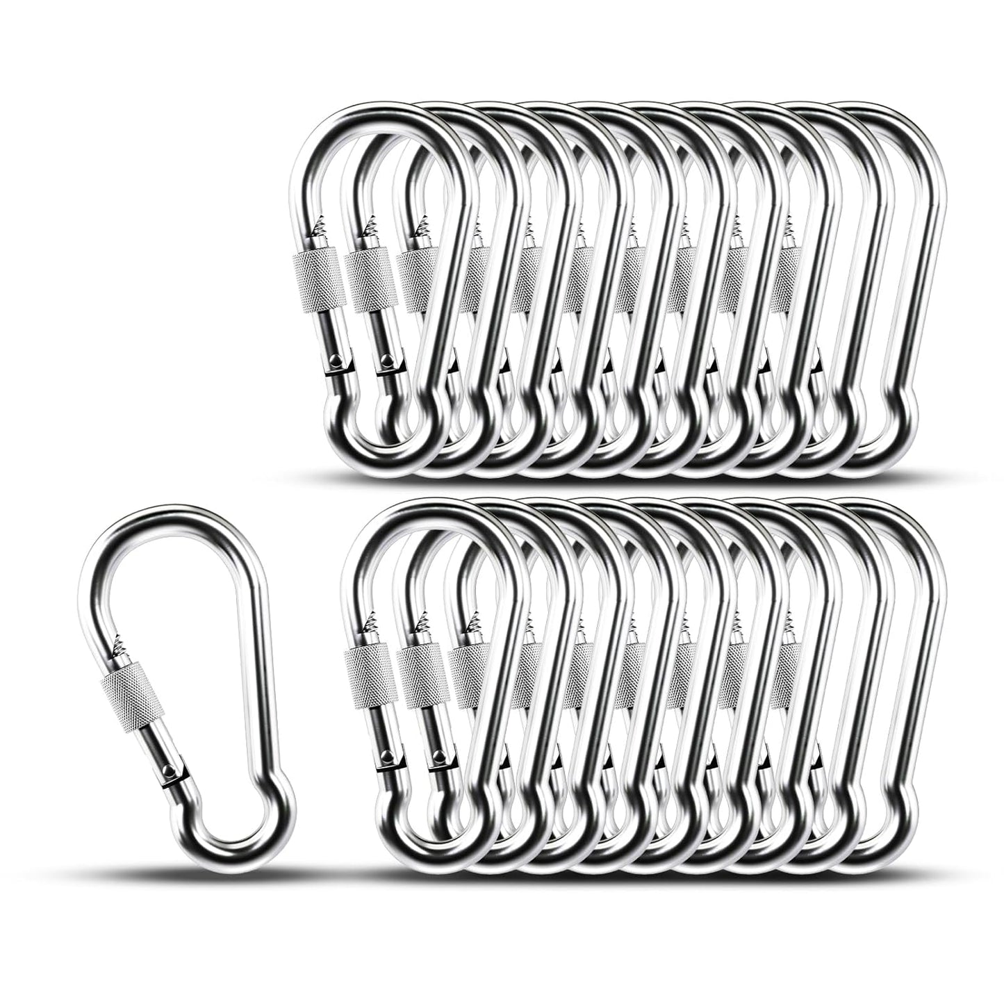 Heavy Duty Carabiner Clips for Outdoor Activities and Camping