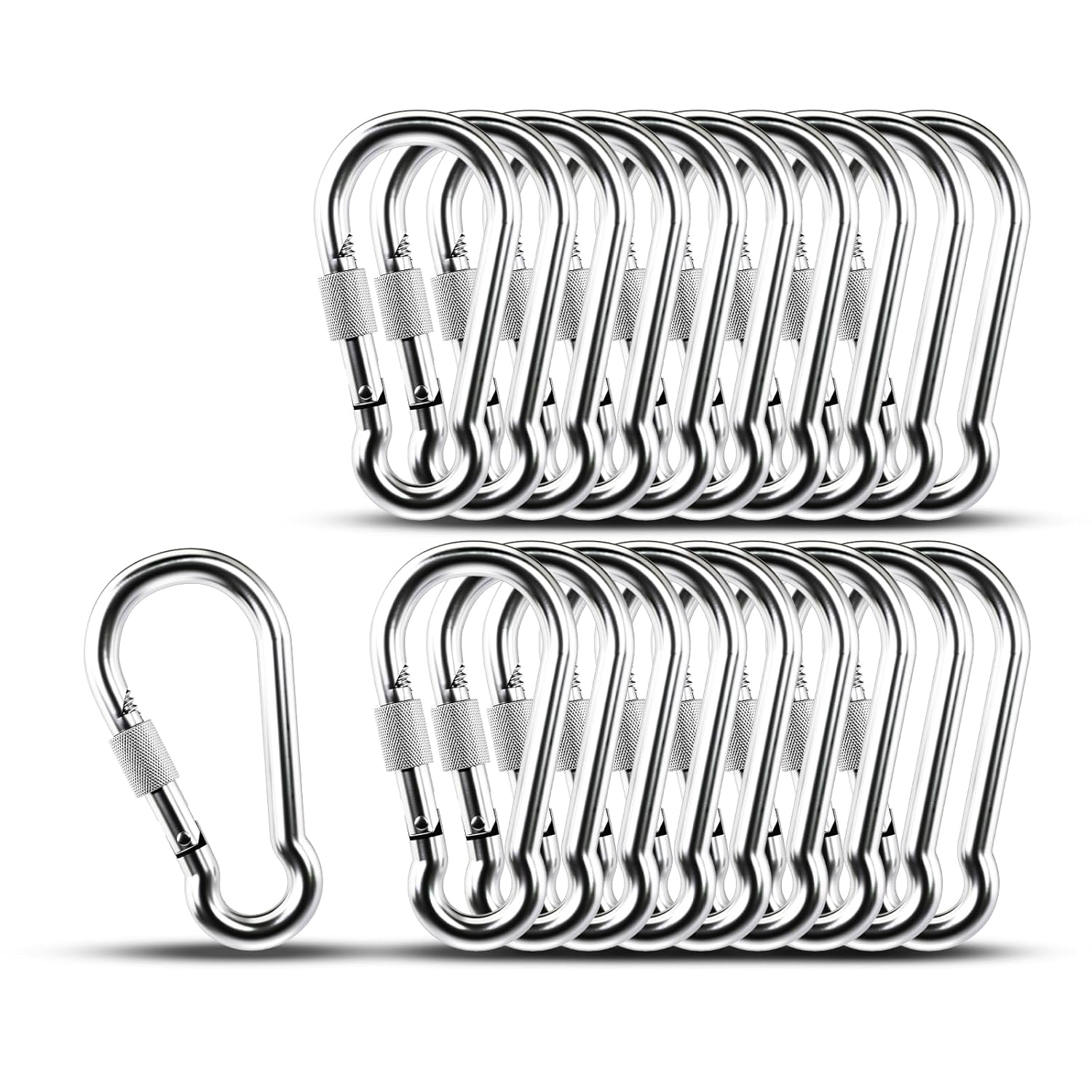 Heavy Duty Carabiner Clips for Outdoor Activities and Camping